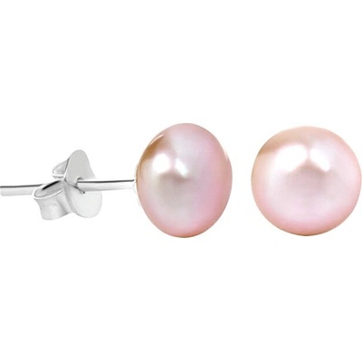 JwL Jewellery náušnice s pravou ružovou perlou JL0289