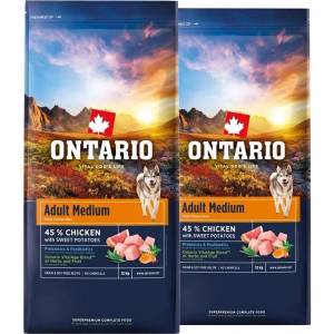 ONTARIO Възрастни Средни Пилешко и Сладки Картофи 2 x 12 кг