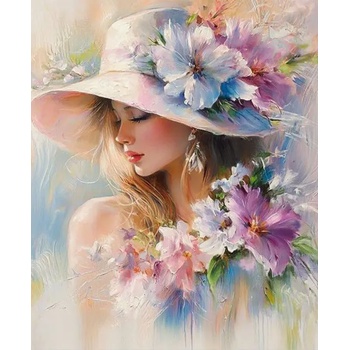 Norimpex - Puzzle Diamant painting: Woman with flowers 30x40cm - 1 - 39 piese