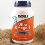 Now Foods Ultra Omega-3 Rybí olej 500 EPA + 250 DHA x 90 softgel kapsúl