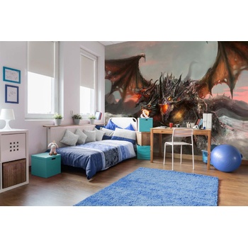 DIMEX ART s. r. o Самозалепваща се флизелинова фототапета триглав дракон 375 x 250 см