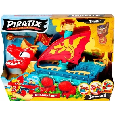 Piratix Sada Adventure World Dragon Ship Dračí Loď 3v1