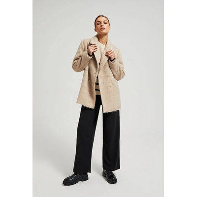 Moodo Двуредно палто с яка в бежово Moodo Moodo | Rozov | ЖЕНИ | XS