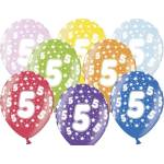 PartyDeco Балон за рожден ден с число 5