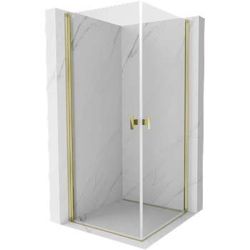 Mexen Mist-B Duo сгъваема душ кабина 80 x 80 см, прозрачна, златна - 8A2-080-080-50-00 (8A2-080-080-50-00)