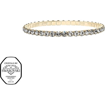 CRYSTalp Elastický tenisový náramek s čirými Swarovski krystaly Aura 22270.CRY.EG