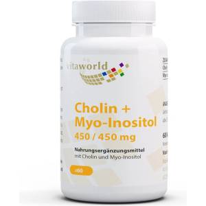 vitaworld Cholin + Myo-inositol / Холин + Мио-инозитол 450 mg, 60 капсули (17584376 VW)