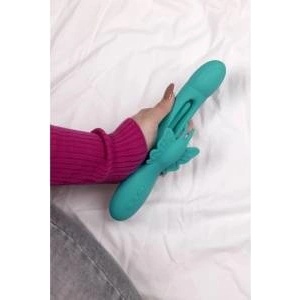 Boss of Toys Loveline Flapping Butterfly Intimate Massager Peacock Blue Silicone