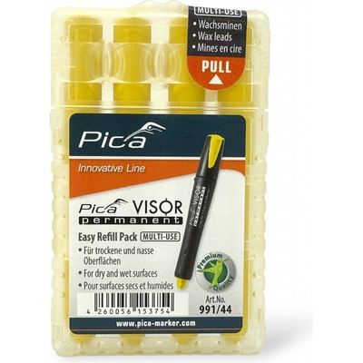 Pica tuhy náhradní pro Pica visor permanent 4ks v balení žluté 991/44