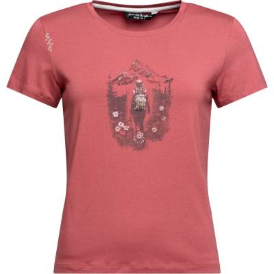 Chillaz Дамска тениска Chillaz Women's Iseo Mountain Paradise T-Shirt - Red - размер 32 (EU) (916-3828-0211)