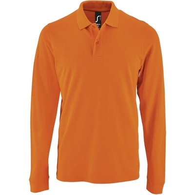 Soľs Perfect Lsl pánske polo tričko dlhý rukáv orange
