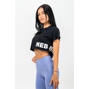 Dámske tričká Nebbia Crop top tričko POWERHOUSE 279 černý
