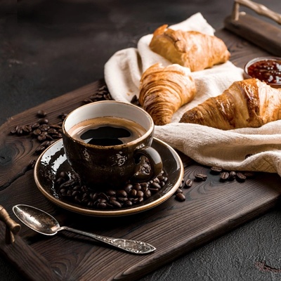 Sklenený obraz Croissant, 30 × 30 cm, GL-18363