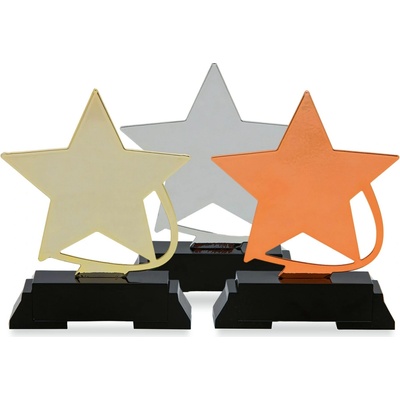 Trofej hvězda výška 20 cm zlatá