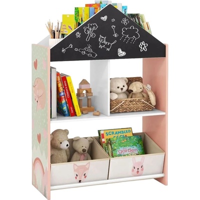 Costway Детска дървена етажерка за книжки и играчки 3 в 1 Costway (TP10199PI)