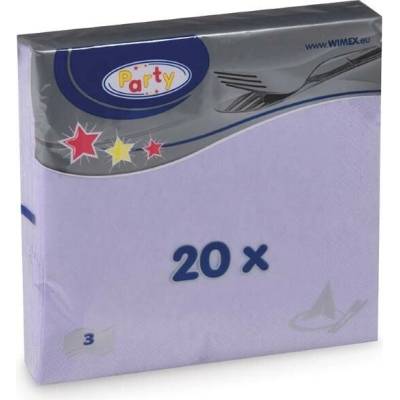 PARTY 70712 servítky 3V svetlofialové 20ks 33x33cm