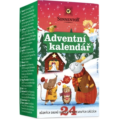 Sonnentor Adventný kalendár 24 rôznych druhov čaju BIO 37.5 g