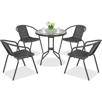 Garden Point Modena/Bergamo метална градинска мебел за 4 човека с масичка Garden Point антрацит (GAP503-4)