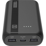 Cellularline Портативна батерия Cellularline - Essence Entry, 10000 mAh, черна (14328)