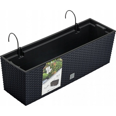 Prosperplast Květináč plast šedý 58 x 18,5 x 19,5 cm