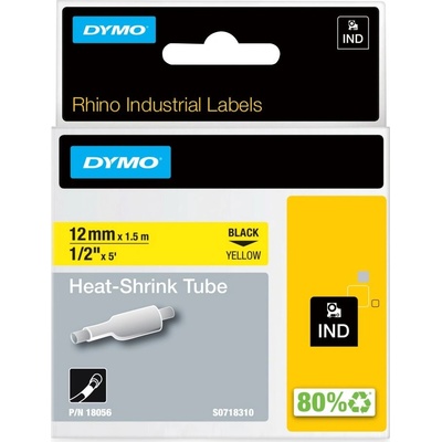 RHINO plochá zmršťovacia bužírka 12 mm x 1,5 m, žltá