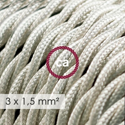 Creative Cables spirálový 3x1,5mm² slonovinová 1 m