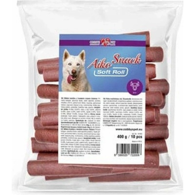 Cobbys Pet Aiko Snack Soft Roll Beef 11,4 cm mäkká trubička s hovädzím mäsom 10 x 400 g