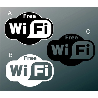 RAFO Samolepka Free WiFi, 14,5 x 10 cm Varianta: A
