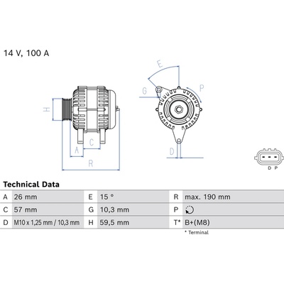Alternátor BOSCH 0 986 084 480 (0986084480)