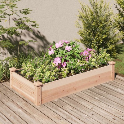 Greatstore vyvýšený záhon s vložkou 120x60x25 cm masivní jedle