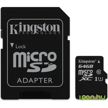 Kingston microSDXC 64GB Class 10 SDCX10/64GB