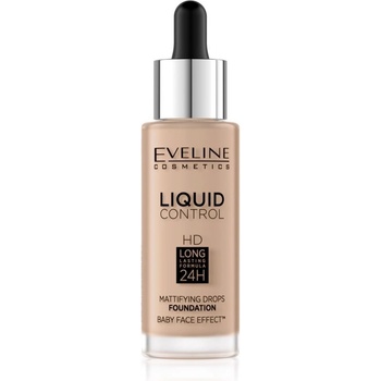 Eveline Cosmetics Liquid Control tekutý make-up s pipetou 035 Natural Beige 32 ml