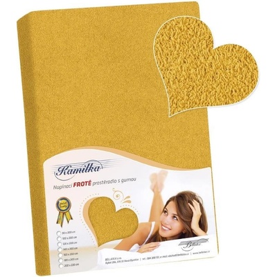 Bellatex froté prostěradlo Kamilka hořčicové 90x200