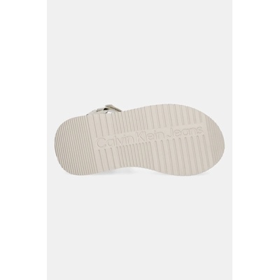 Calvin Klein Jeans Сандали Calvin Klein Jeans SANDAL VELCRO WEBBING MG в бежово с платформа YW0YW01693 (YW0YW01693)