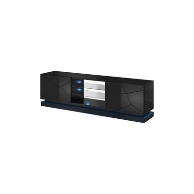 Cama meble Cama ТВ шкаф QIU 200 МДФ черен гланц/черен гланц (QIU 200CZ)