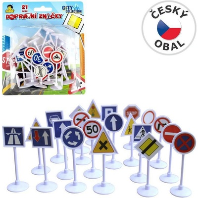 City Collection Dopravné značky na karte 21 ks