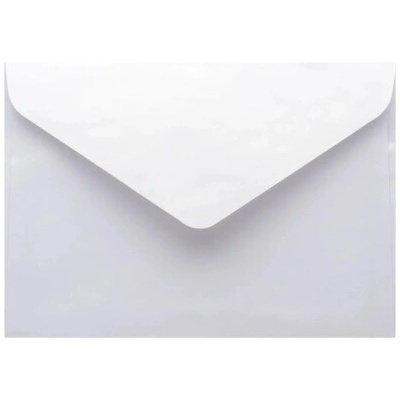 Metalická (perleťová) obálka biela C6 (114x162mm)