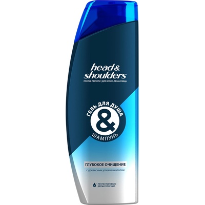Head & Shoulders 2в1 Мъжки шампоан и душ гел 360мл - Deep cleansing (2590)