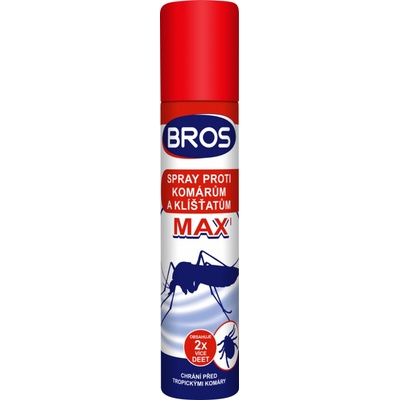 Bros Max repelent spray proti komárom a kliešťom 25% DEET 90 ml