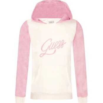 Image 1 of GUESS Двуцветен плътен плюшен суичър за момиче с качулка Guess