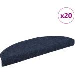 vidaXL Самозалепващи се постелки за стълби, 20 бр. , 65x21x4 см, сини, полукръгли, големи (3365648)