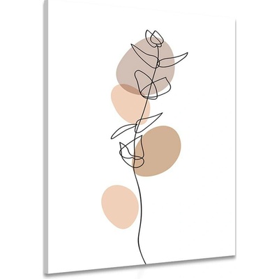 Obraz minimalistický list na bílém pozadí No4 - 40x60