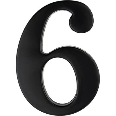 COBRA Domové číslo 6 nerez, čierna, 10 cm