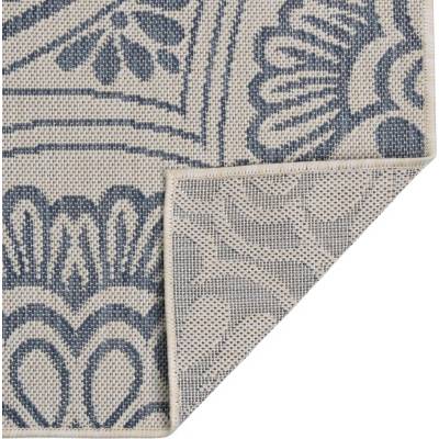 Pure Line Home Градински плоскотъкан килим Tribal, синя шарка