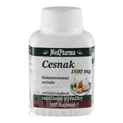 MedPharma Cesnak 1500 mg toboliek na podporu imunitného systému 107 tabliet