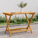 vidaXL Сгъваема градинска маса 90x52, 5x65 см масивна акация (364894)
