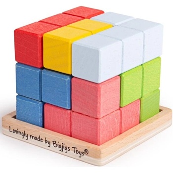 Bigjigs Toys Дървен сгъваем куб