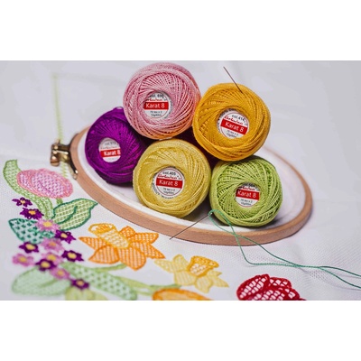 Ariadna Háčkovacia priadza Karat 8 10 g - 1717