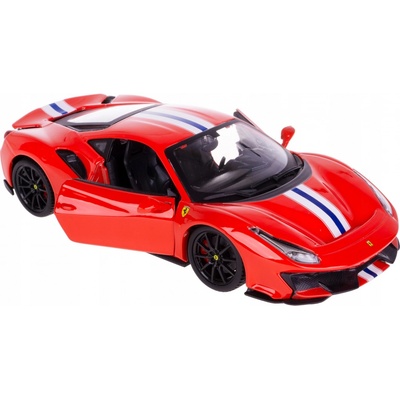 Bburago Ferrari 488 Pista červená 1:24 – Zboží Mobilmania