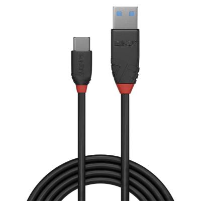 Кабел Lindy 36917, USB Type A(м) към USB Type C(м), 1.5m, черен (36917)